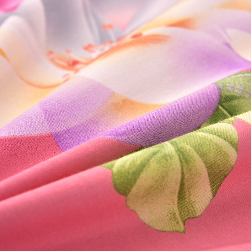 KTX-700115 Pink Pure Cotton Four-Piece Anime Cartoon Bedding Set