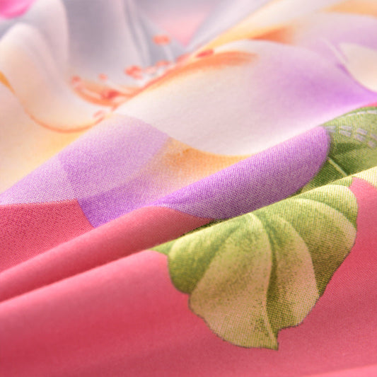 KTX-700115 Pink Pure Cotton Four-Piece Anime Cartoon Bedding Set