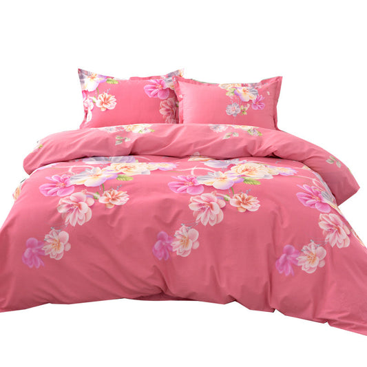 KTX-700115 Pink Pure Cotton Four-Piece Anime Cartoon Bedding Set