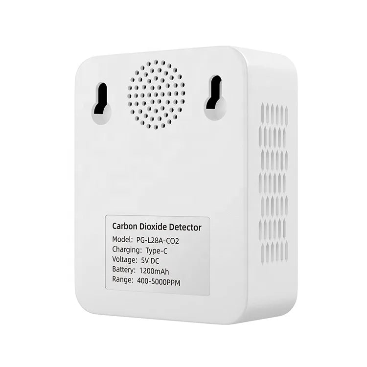 KTX-700627 Air Quality Tester CO2 Detector with Type-C Rechargeable Data Logger, Infrared Technology, LCD Display