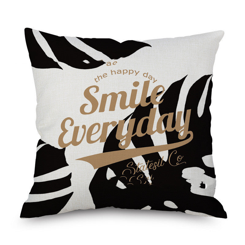 KTX-701267 Linen Pillowcase for Sofa or Bedside Use, 45x45cm, 100% Polyester, Hand Washable