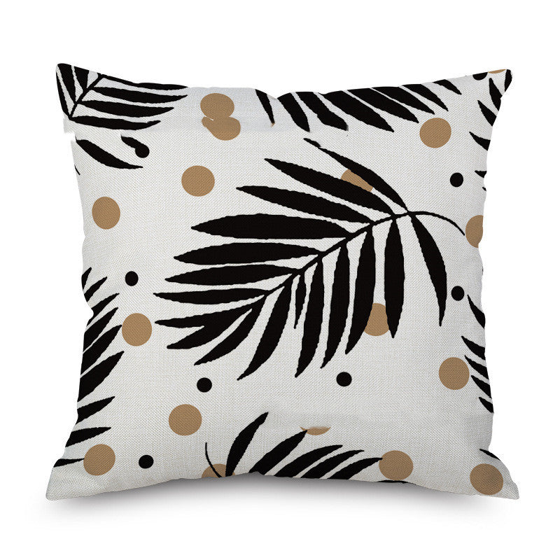 KTX-701267 Linen Pillowcase for Sofa or Bedside Use, 45x45cm, 100% Polyester, Hand Washable