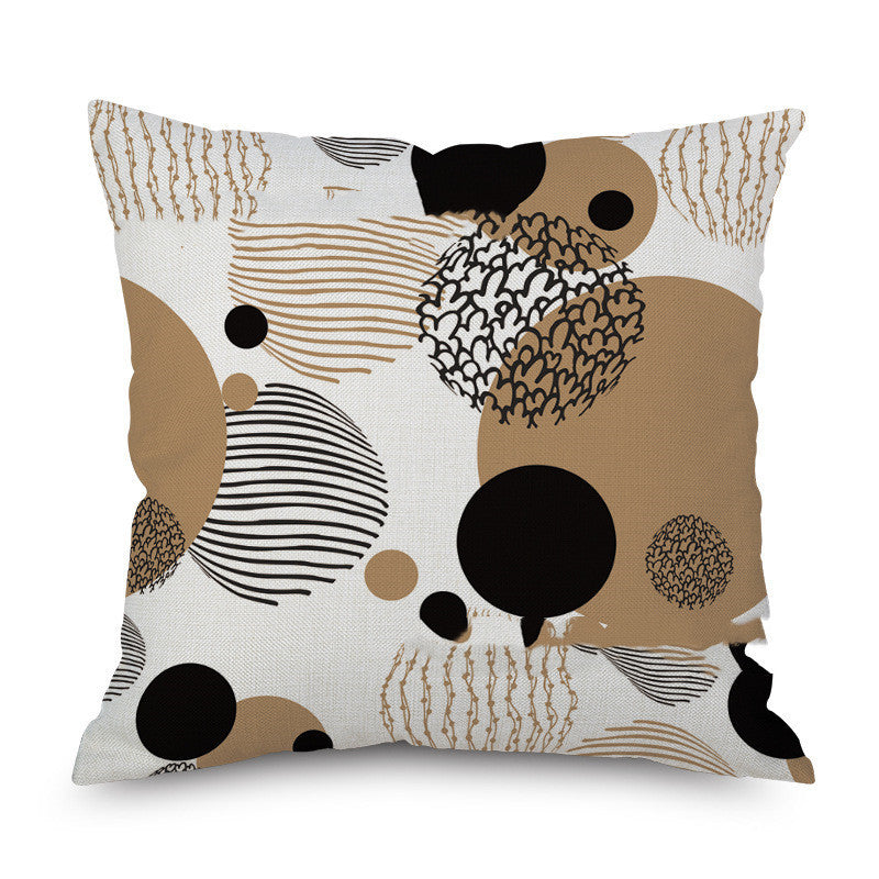 KTX-701267 Linen Pillowcase for Sofa or Bedside Use, 45x45cm, 100% Polyester, Hand Washable