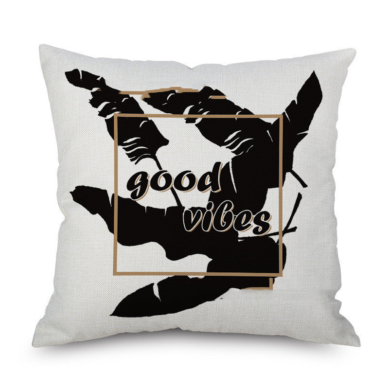 KTX-701267 Linen Pillowcase for Sofa or Bedside Use, 45x45cm, 100% Polyester, Hand Washable