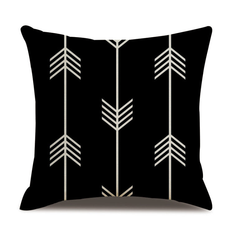 KTX-703123 Striped Polka Dot Linen Throw Pillow Cover - Modern 45x45cm Design