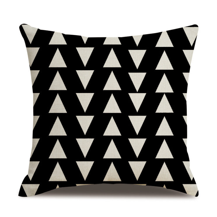 KTX-703123 Striped Polka Dot Linen Throw Pillow Cover - Modern 45x45cm Design