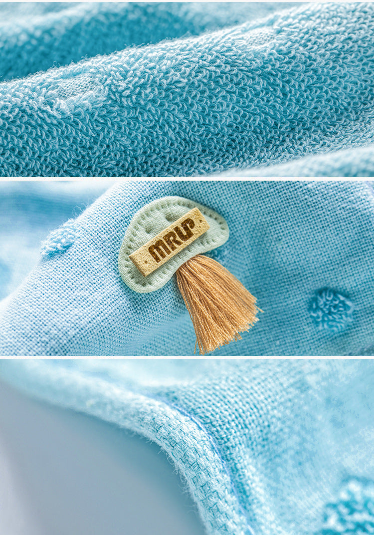 KTX-703315 Cotton Towel Gift Set - Childlike Bath Towels and Square Towels (Various Colors) 35x70 cm