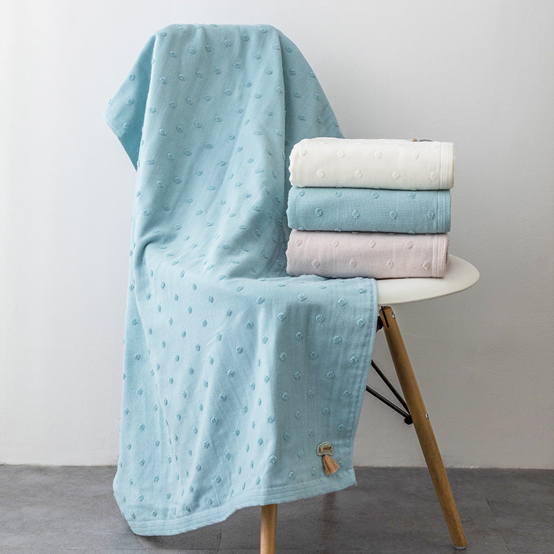 KTX-703315 Cotton Towel Gift Set - Childlike Bath Towels and Square Towels (Various Colors) 35x70 cm