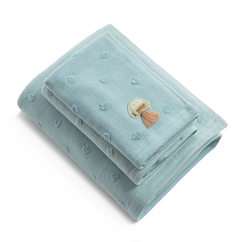KTX-703315 Cotton Towel Gift Set - Childlike Bath Towels and Square Towels (Various Colors) 35x70 cm