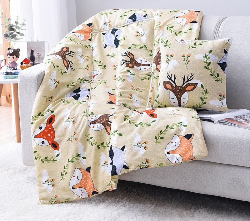 KTX-708179 Multifunctional Cartoon Pillow Quilt for Office Naps - 40x40 cm, Various Designs