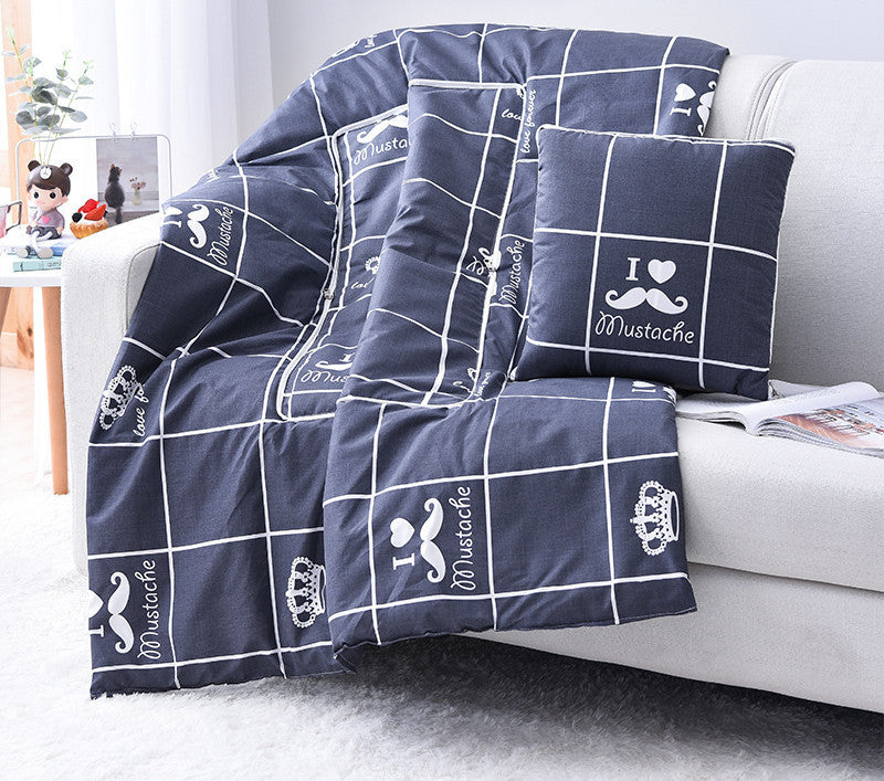 KTX-708179 Multifunctional Cartoon Pillow Quilt for Office Naps - 40x40 cm, Various Designs