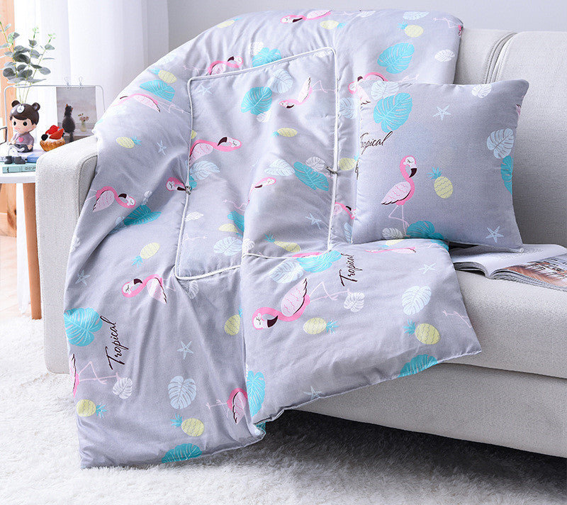 KTX-708179 Multifunctional Cartoon Pillow Quilt for Office Naps - 40x40 cm, Various Designs