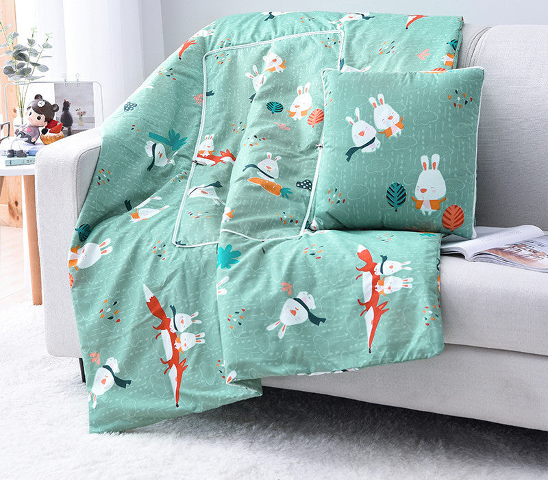 KTX-708179 Multifunctional Cartoon Pillow Quilt for Office Naps - 40x40 cm, Various Designs