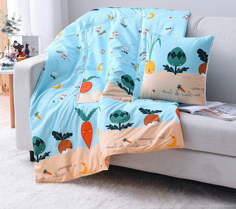 KTX-708179 Multifunctional Cartoon Pillow Quilt for Office Naps - 40x40 cm, Various Designs