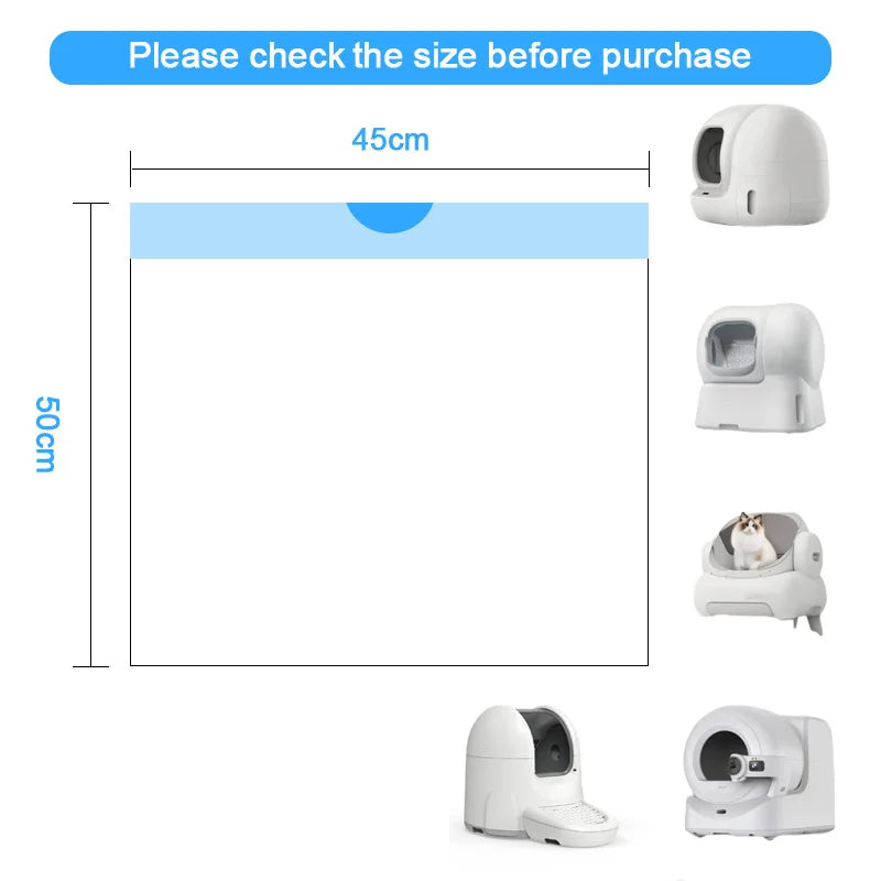 KTX-708627 Durable Tear-Resistant Cat Litter Box Liners for Easy Cleanup, Eco-Friendly Design