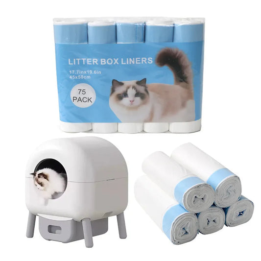 KTX-708627 Durable Tear-Resistant Cat Litter Box Liners for Easy Cleanup, Eco-Friendly Design