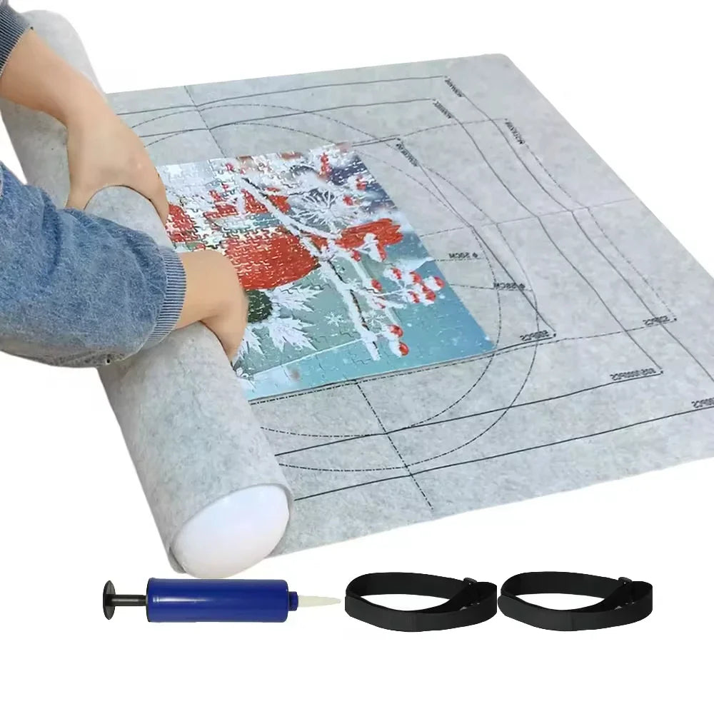 KTX-710163 Jigsaw Puzzle Roll-Up Mat for Up to 1500 Pieces - Ideal for All Ages