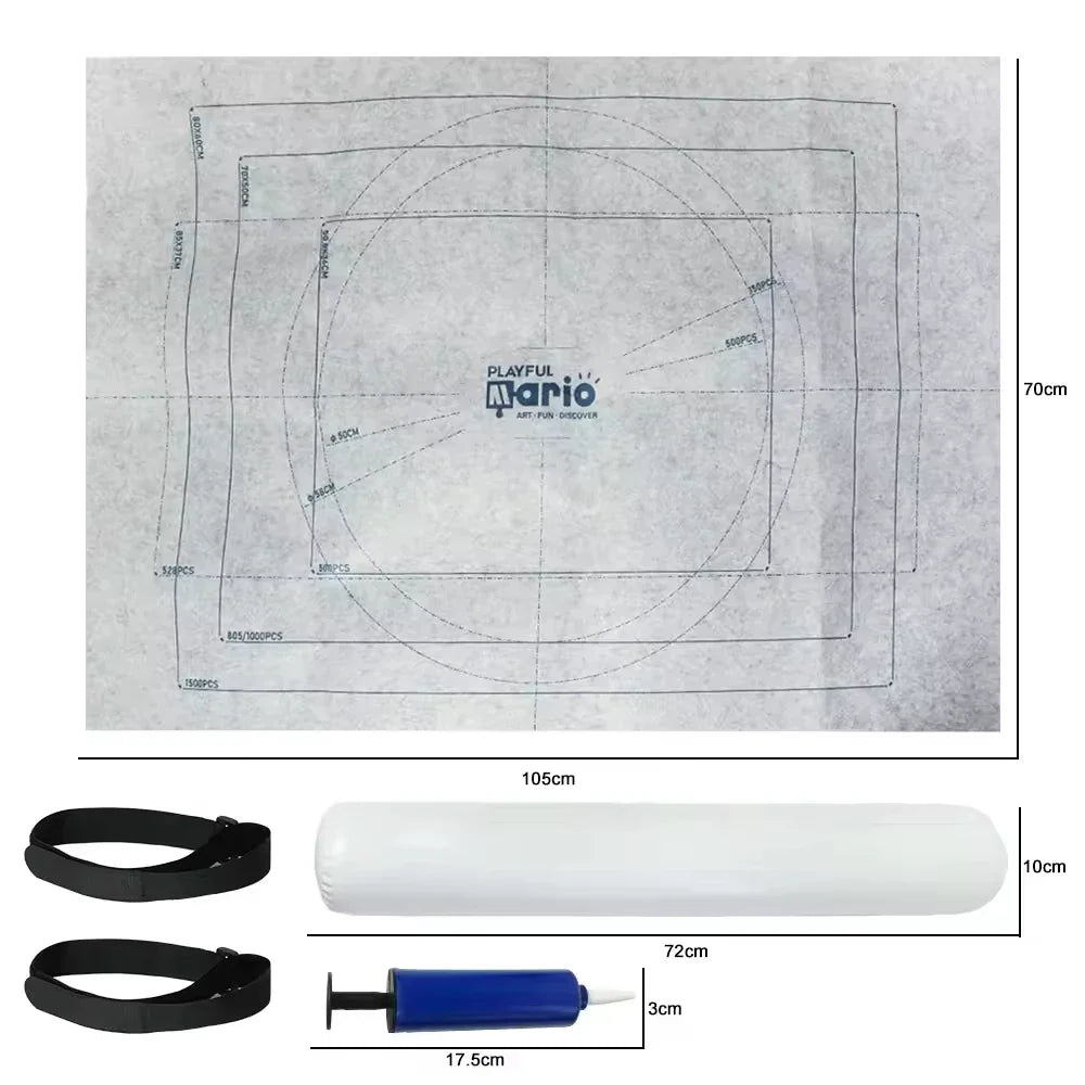 KTX-710163 Jigsaw Puzzle Roll-Up Mat for Up to 1500 Pieces - Ideal for All Ages