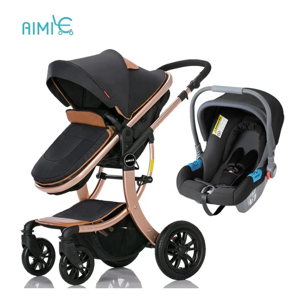 KTX-710675 360-Degree Rotating 4-in-1 European Luxury Baby Stroller