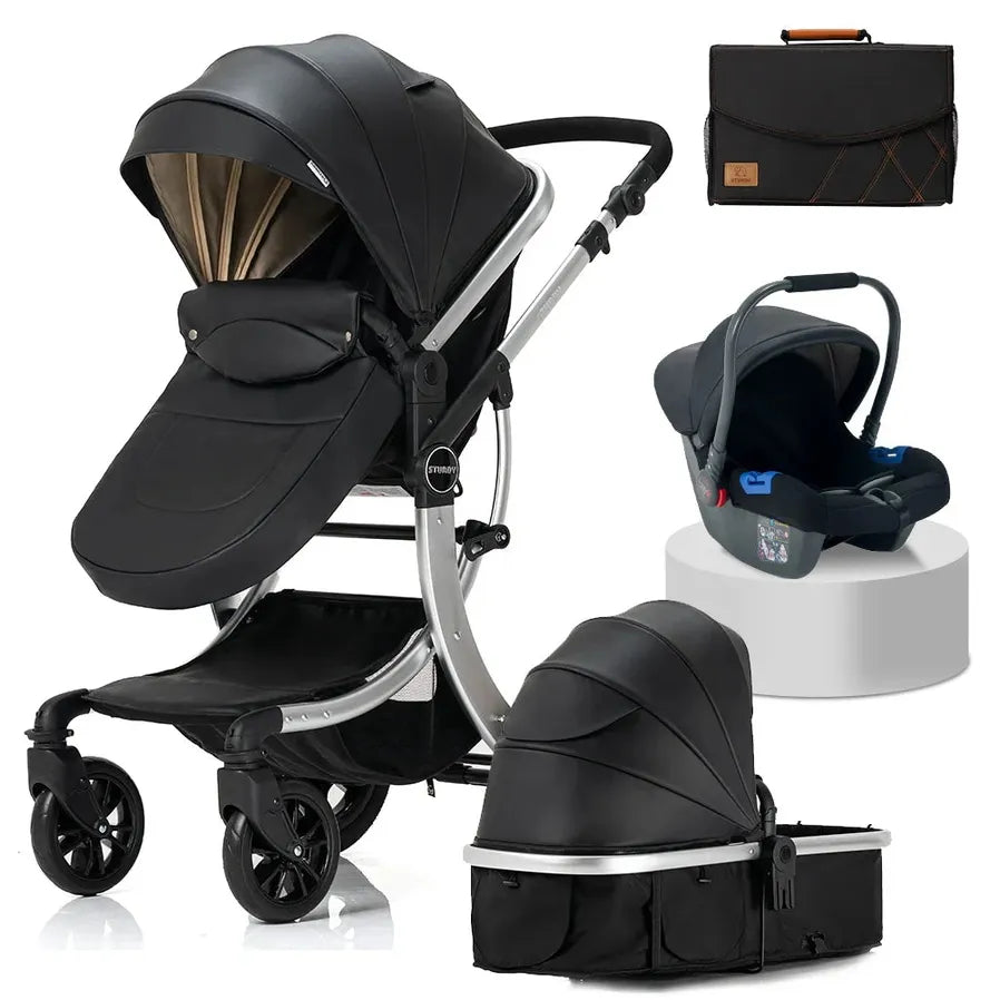 KTX-710675 360-Degree Rotating 4-in-1 European Luxury Baby Stroller