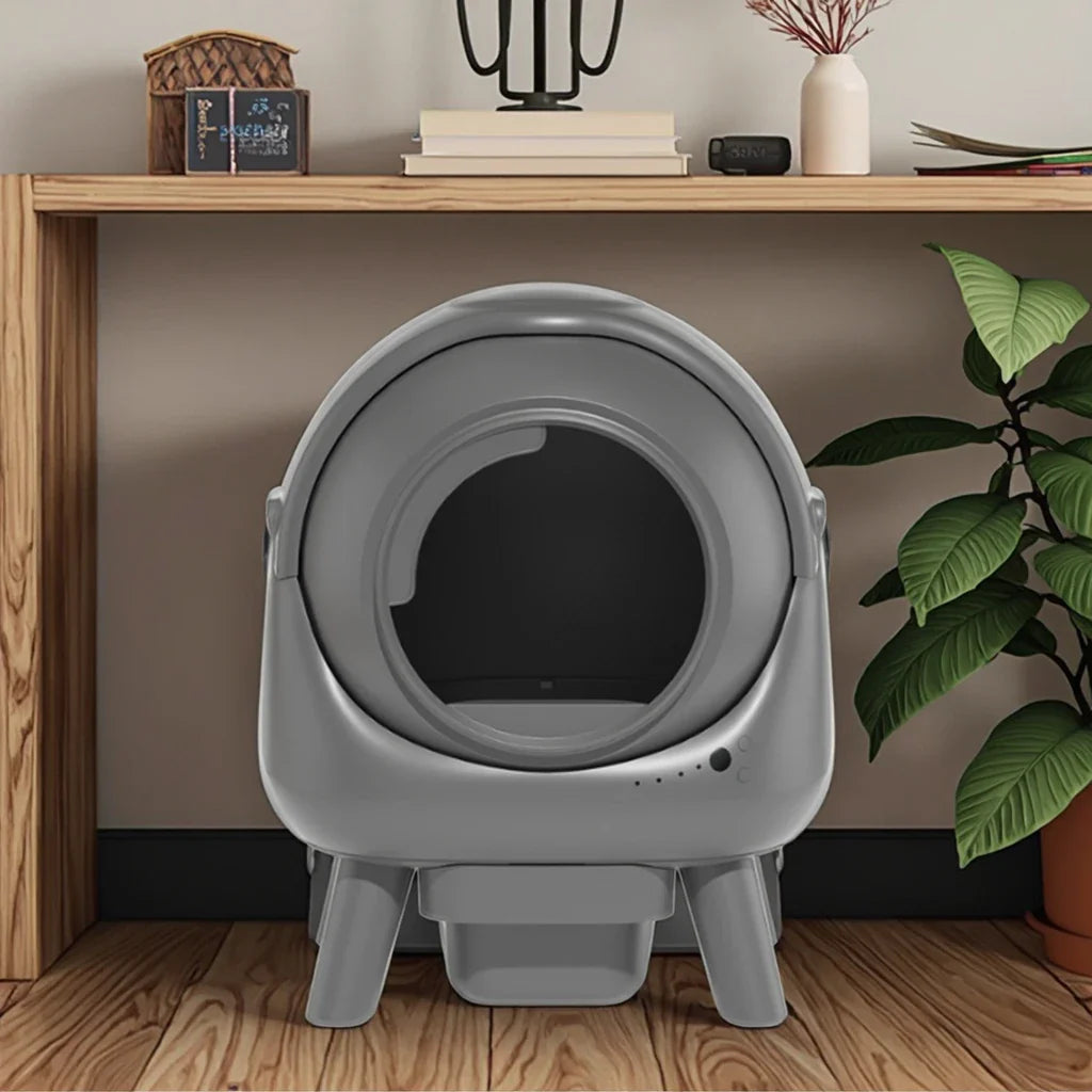 KTX-710931 Large 65L Full-Cover Cat Litter Box with Anti-Splash Design and Odor Control