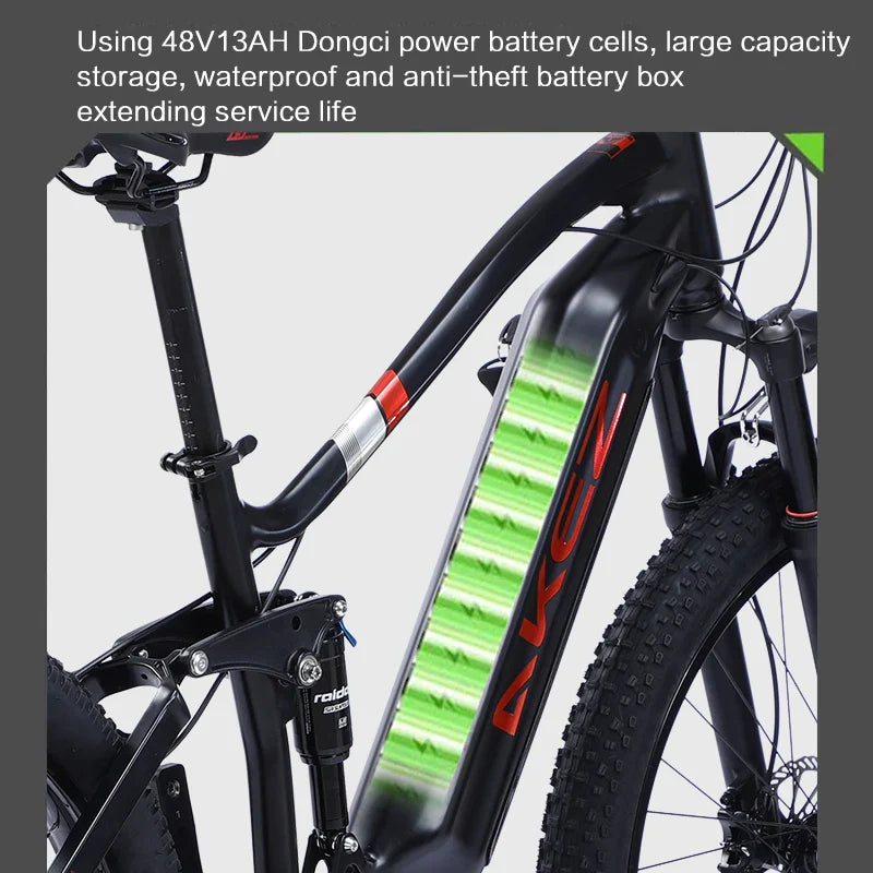 KTX-711187 Electric Mountain Bike, 27.5" All-Terrain E-Bike, 48V 500W, 9-SPEED, Hydraulic Brakes, Eco-Friendly, Fast Shipping