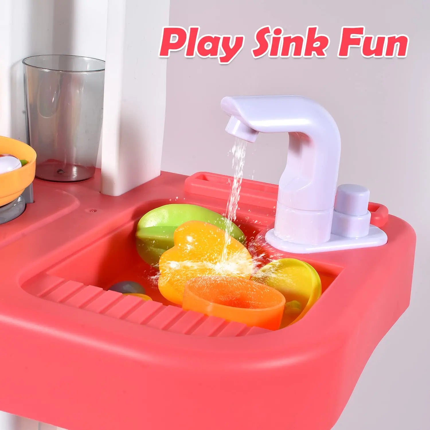 KTX-711315 Children's 43-Piece Pretend Play Kitchen Set with Realistic Lights & Sounds for Ages 2-13