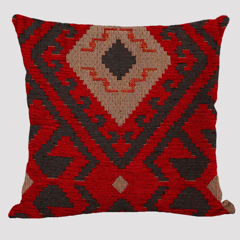 KTX-711443 Bohemian Double-Sided Geometric Linen Pillow with PP Cotton Filler