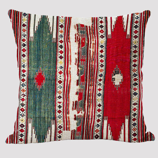 KTX-711443 Bohemian Double-Sided Geometric Linen Pillow with PP Cotton Filler