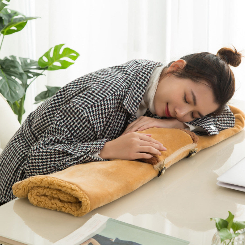 KTX-712211 Electric Flannel Blanket for Office Use - USB Heated Shawl and Foot Warmer