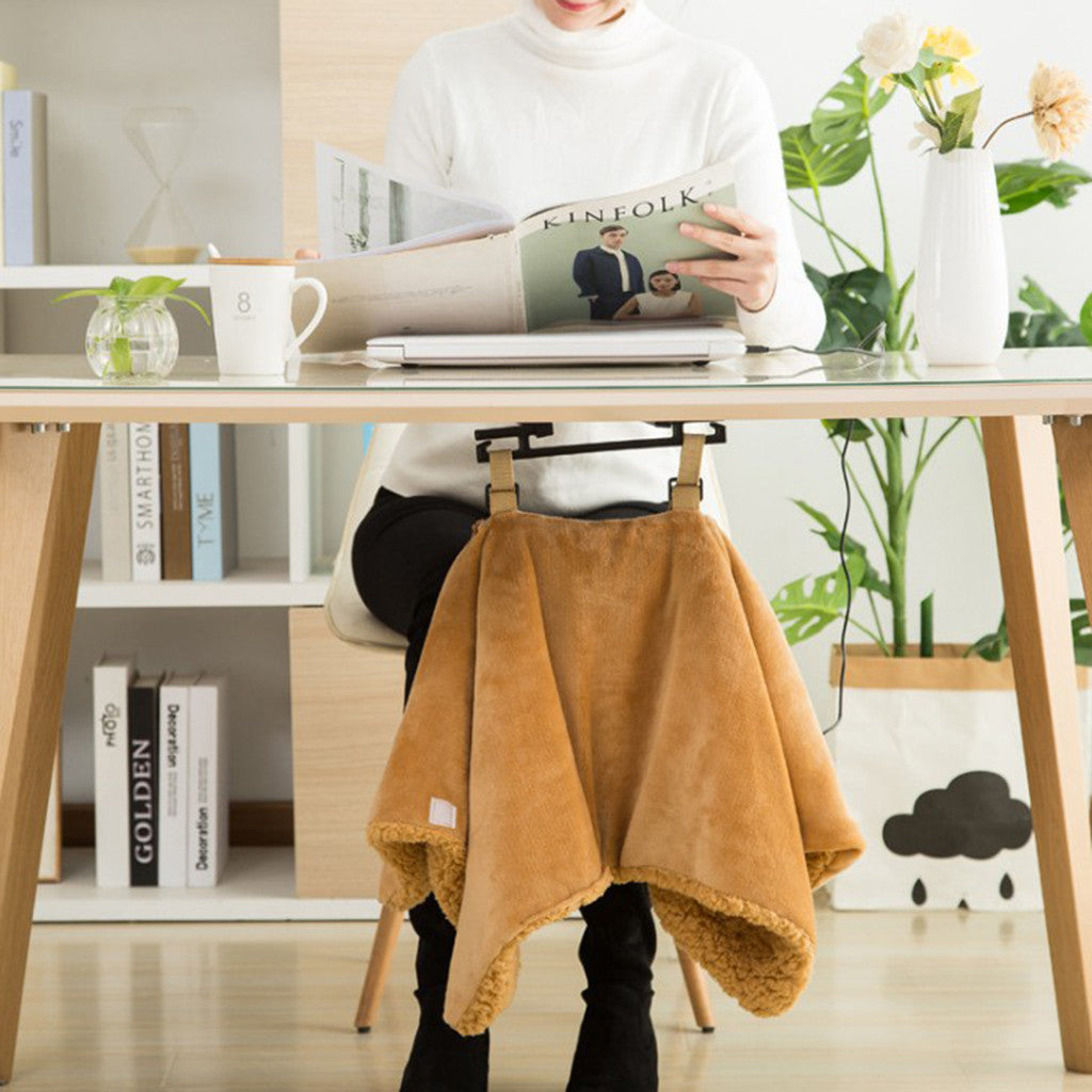 KTX-712211 Electric Flannel Blanket for Office Use - USB Heated Shawl and Foot Warmer