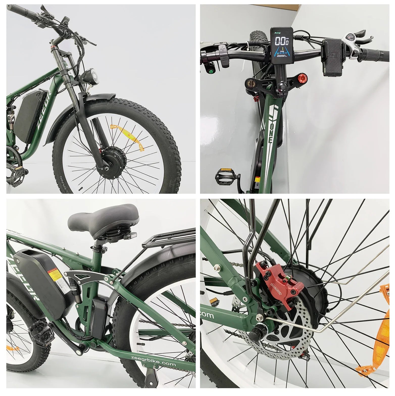 KTX-712339 2000W Dual Motor Electric Bicycle with 22.4Ah Battery, 7 Speed, 26" Fat Tires, Hydraulic Disc Brakes