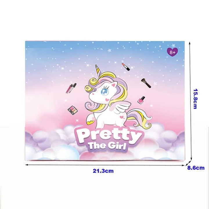 KTX-712467 Kids Pretend Play Makeup Toy Set with Portable Storage Box, Safe and Fun for Ages 2-13