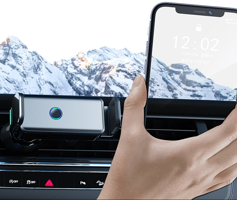 KTX-712851 Electric Smart Bracket for Car Navigation, Aluminum Alloy & ABS, One-Handed Pickup, Space Gray/Abyss Black