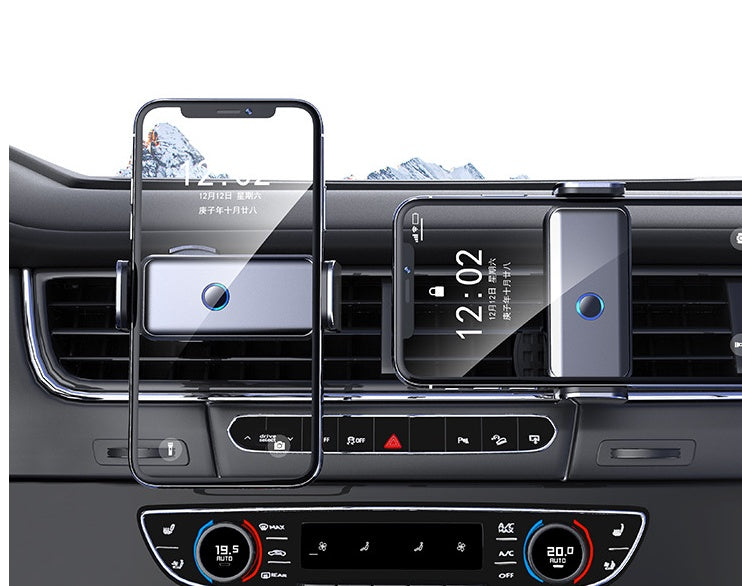 KTX-712851 Electric Smart Bracket for Car Navigation, Aluminum Alloy & ABS, One-Handed Pickup, Space Gray/Abyss Black