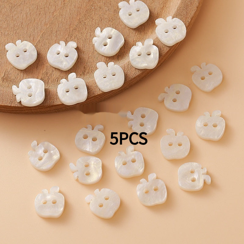 KTX-713619 Apple and Fish Shape Decorative Buckles for Kids' Coats - Metal Buttons in Various Sizes