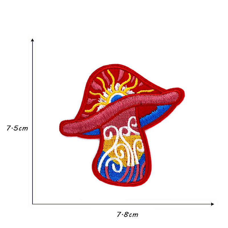 KTX-714771 Embroidered Polyester Fabric Sticker for Car Sun Love Decorations