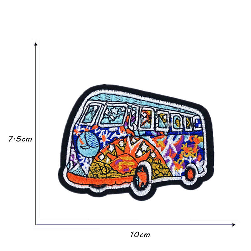 KTX-714771 Embroidered Polyester Fabric Sticker for Car Sun Love Decorations