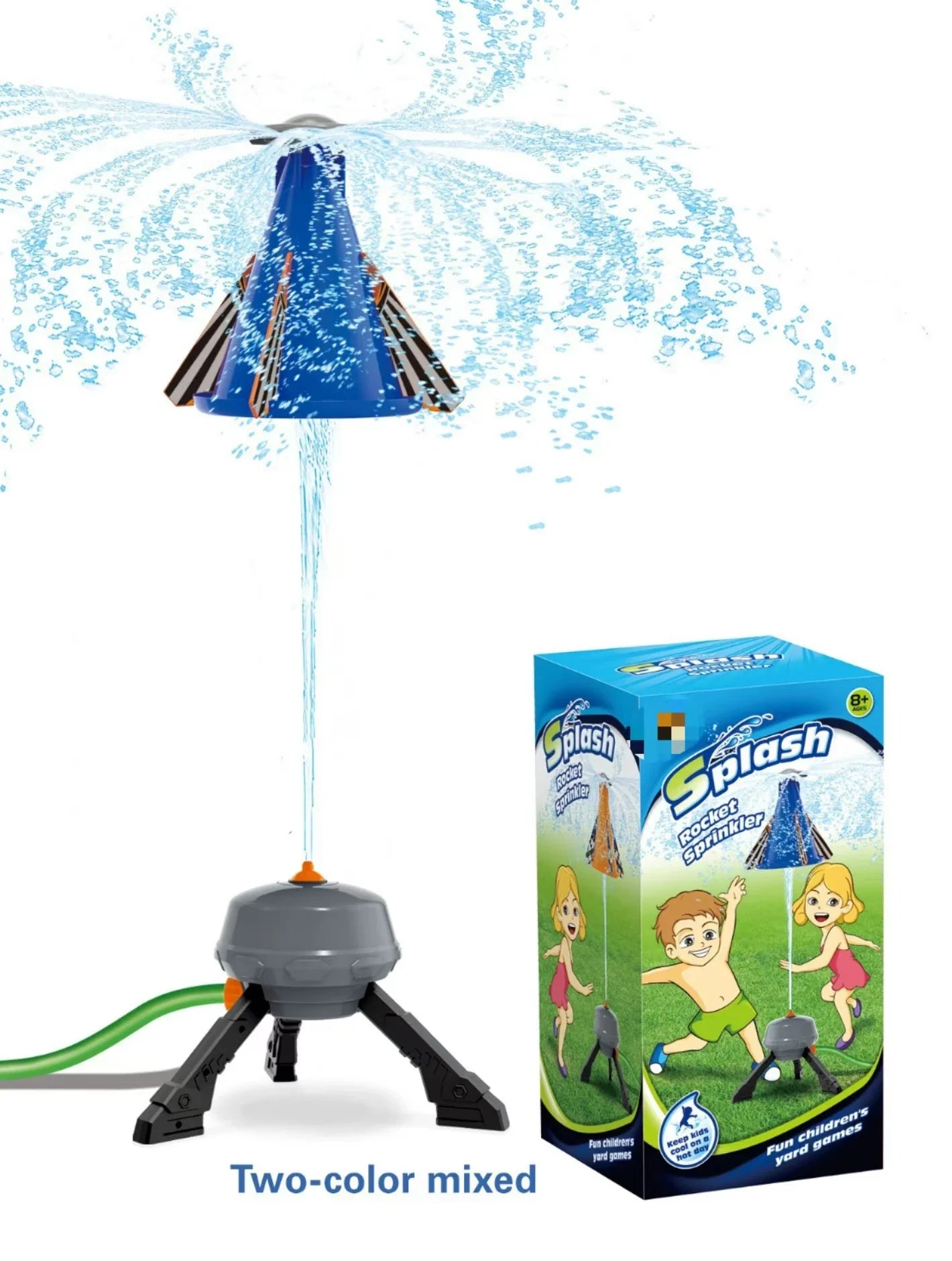 KTX-714771 Water Rocket Sprinkler Toy Set for Kids - Fun Outdoor Garden Play with Eco-Friendly Materials
