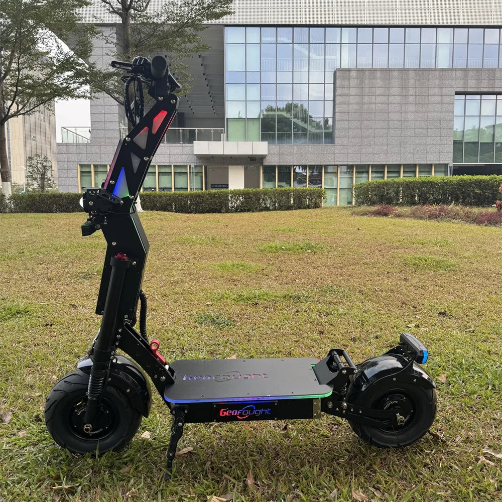 KTX-714963 Dual Motor Electric Scooter - 72V 10000W, 40Ah Battery, 120km Range, Waterproof with Colorful RGB Lights