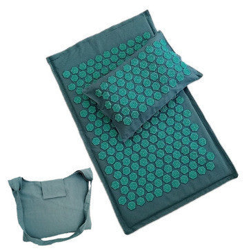 KTX-715923 Organic Linen Acupuncture Massage Cushion with Pillow and Bag - Relaxation and Restful Sleep Essentials