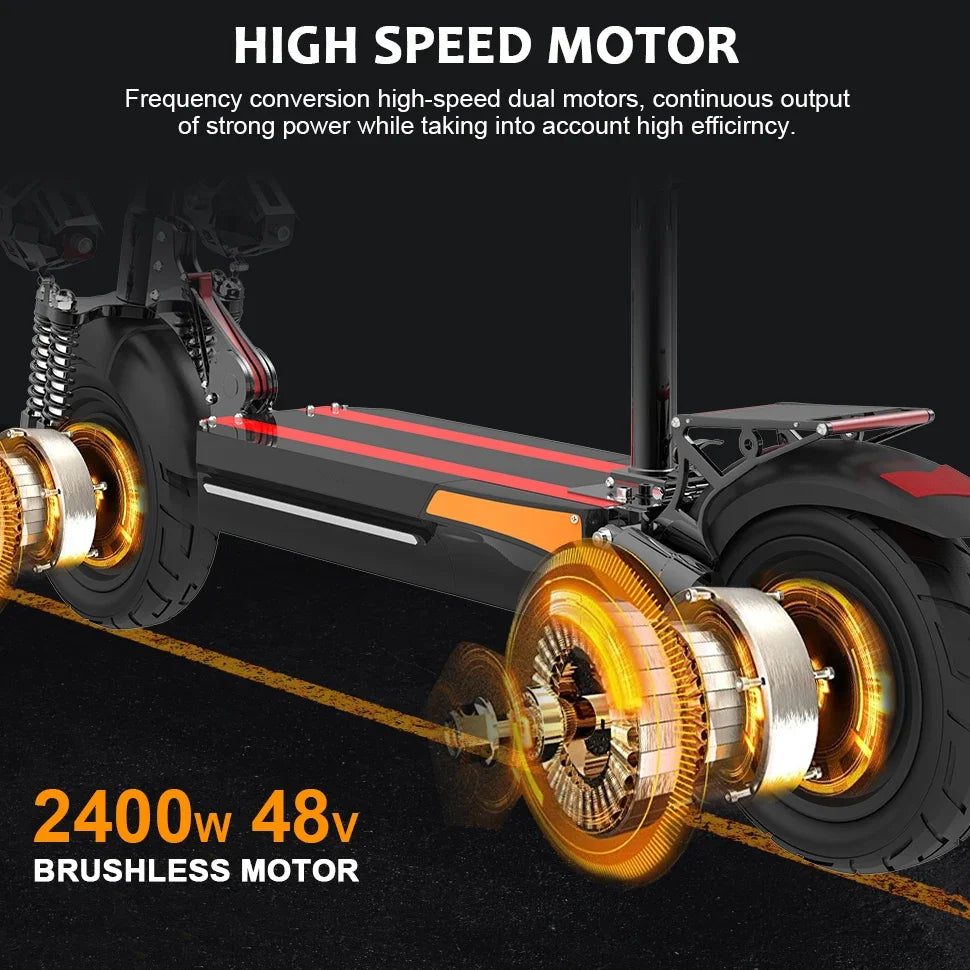 KTX-716115 Electric Scooter X500 with 2400W Dual Motors, 65km/h Max Speed, Full Suspension and Seat