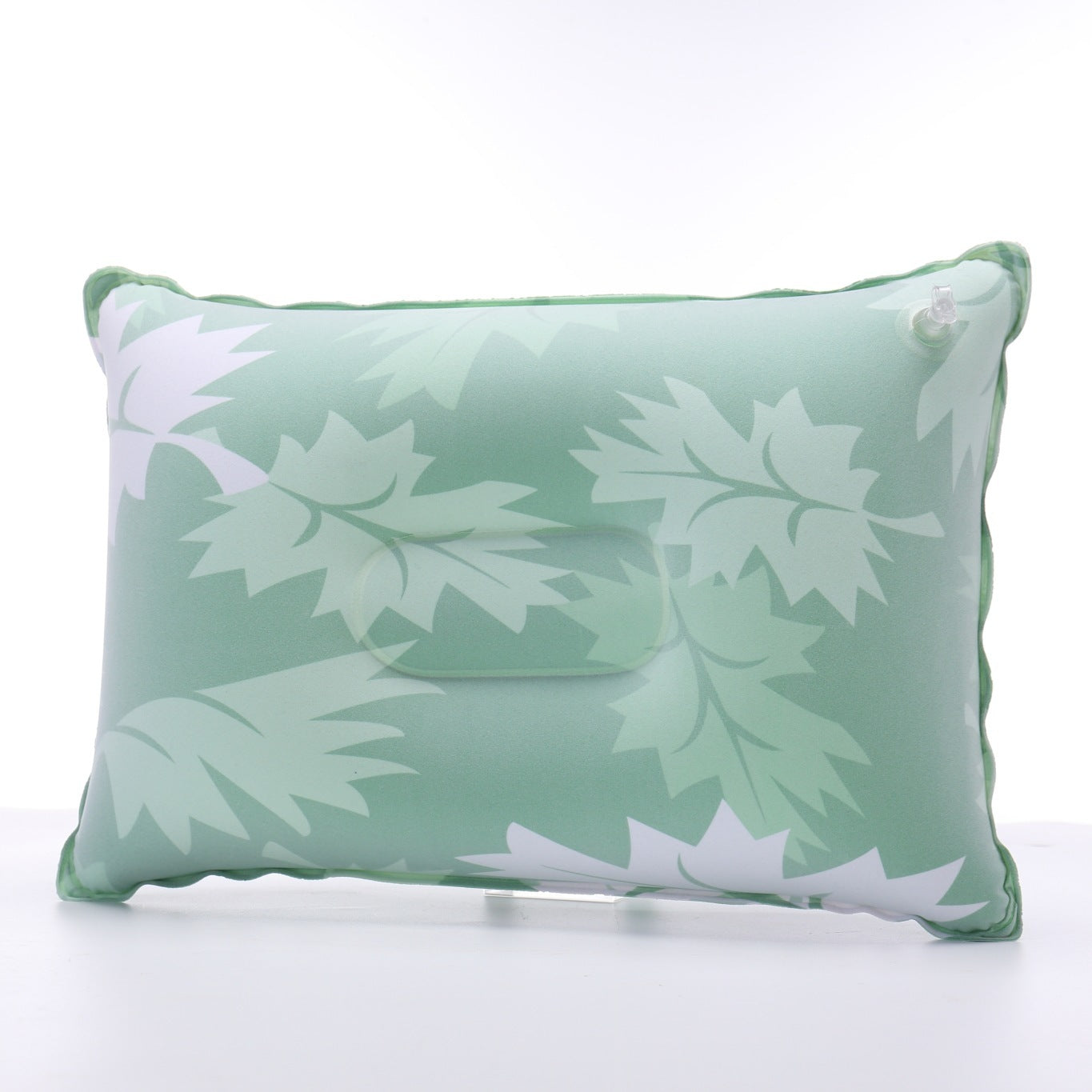 KTX-717075 Inflatable Travel Pillow with PVC Flocking Fabric - Various Colors Available