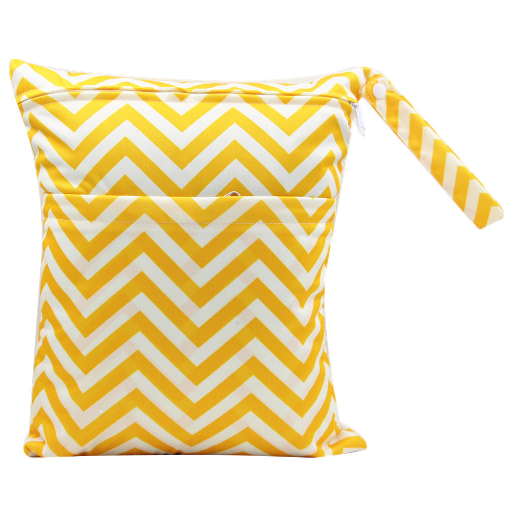 KTX-717075 Waterproof Diaper Storage Bag with Double Pockets – Versatile 30X36 Wet Bag for Baby Essentials