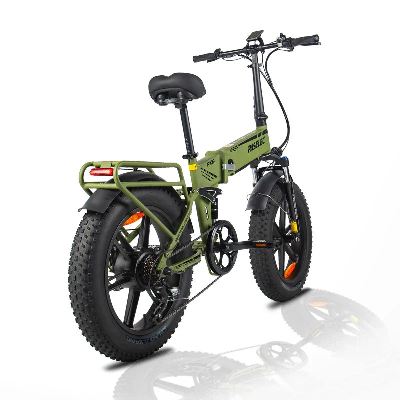 KTX-717715 20-Inch 13AH Lithium Battery Foldable Electric Fatbike with 7-Speed Gears and Disc Brakes