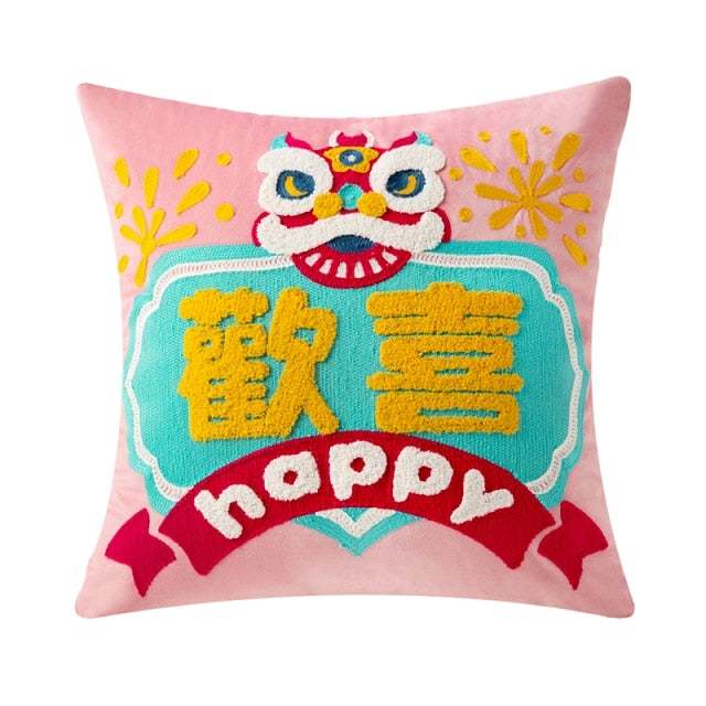 KTX-718227 Decorative Chinese Style Sofa Cushion - Various Sizes Available