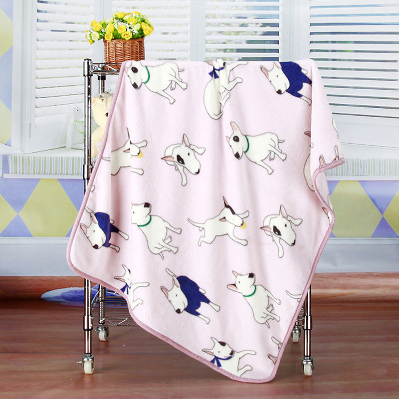 KTX-720019 Cozy Coral Fleece Cartoon Blanket for Babies and Office Use