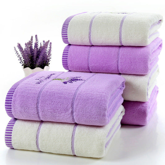 KTX-720275 Pure Cotton Lavender Scented Bath Towel - 140 x 70 cm