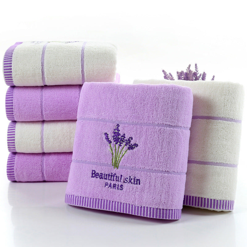 KTX-720275 Pure Cotton Lavender Scented Bath Towel - 140 x 70 cm