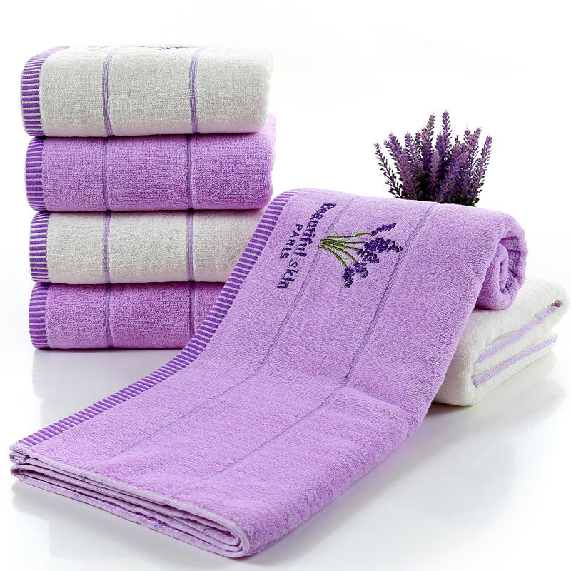 KTX-720275 Pure Cotton Lavender Scented Bath Towel - 140 x 70 cm